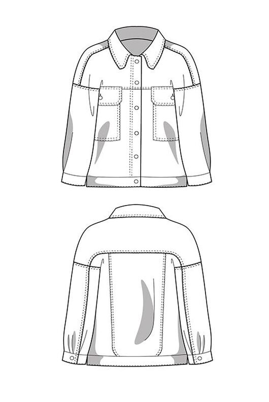 Patron Veste en jean, XS-XXXL, Patron de couture image number 7