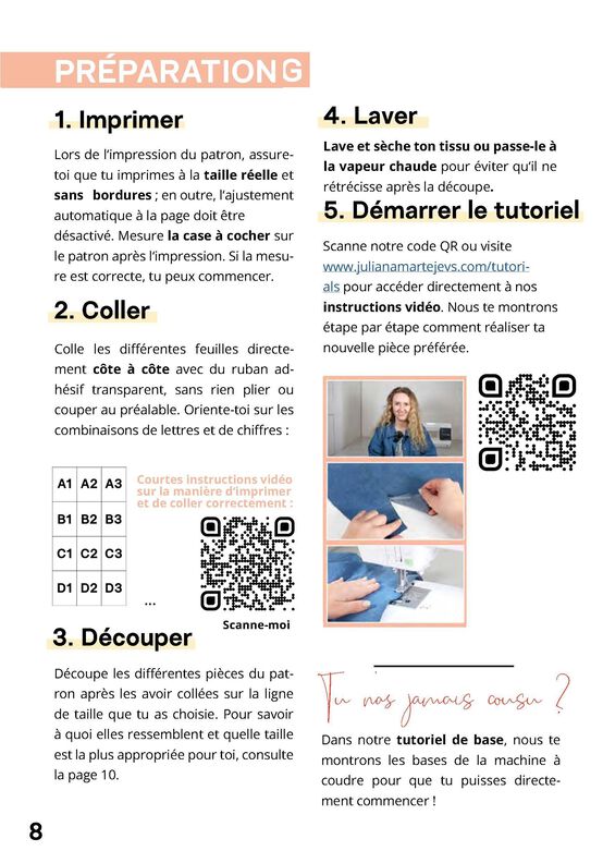 Patron Veste en jean, XS-XXXL, Patron de couture image number 9