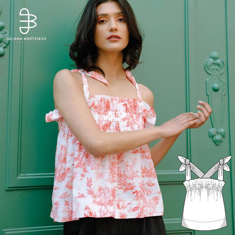 Patron Top à volants XS-XXXL Patron Top de couture image number 1
