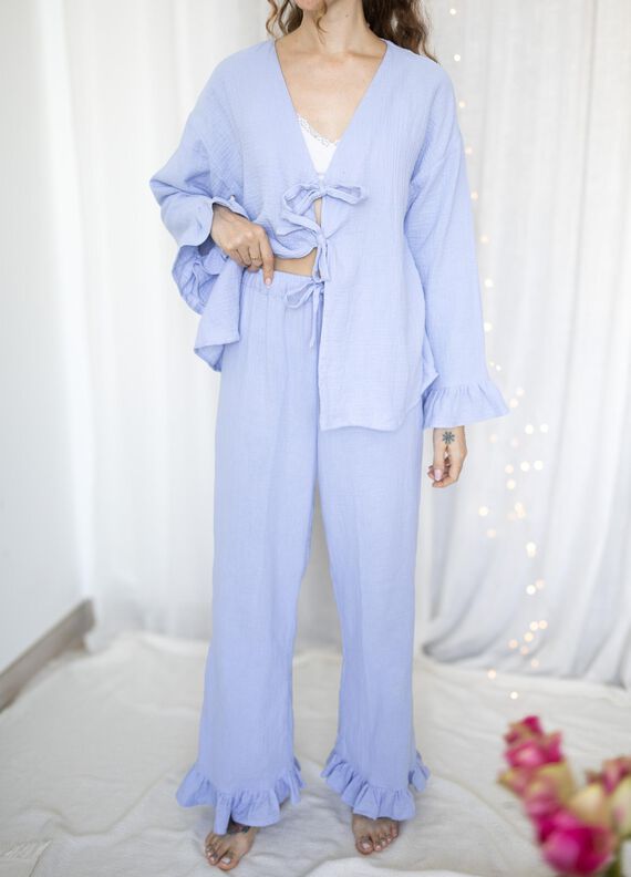Pyjama Set (Blouse + Pantalon) image number 3