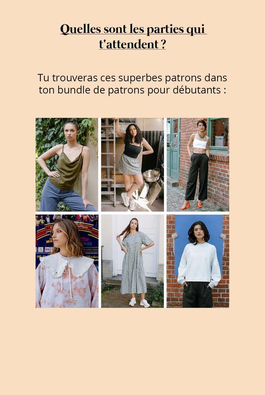 Patrons pour débutants Bundle , XS-XXXL, Patrons de couture image number 3