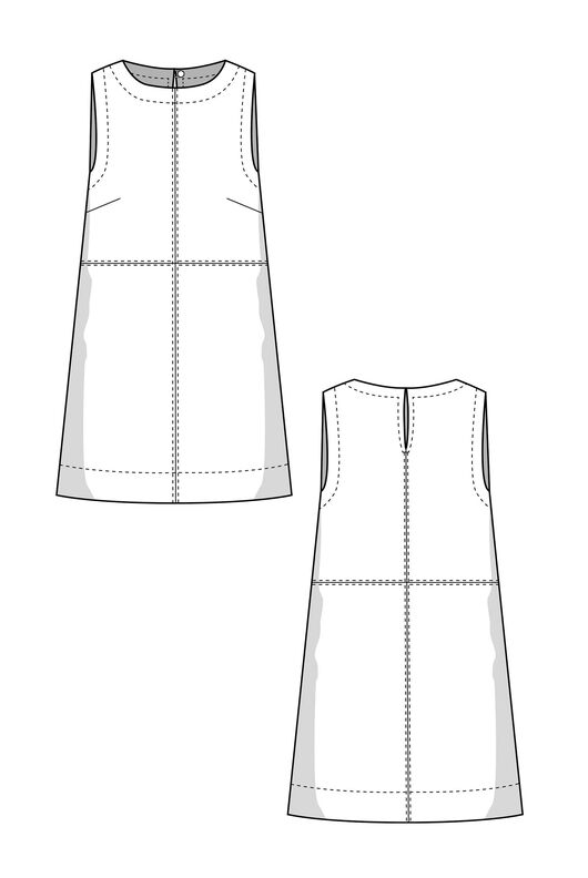 Patron Robe patchwork, XS-XXXL, Patron mini robe image number 4