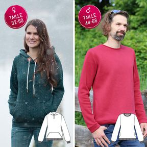 Pull à capuche Nafi + Nafia - patron de couture