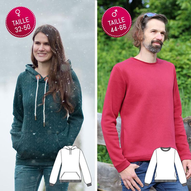 Pull à capuche Nafi + Nafia - patron de couture image number 1