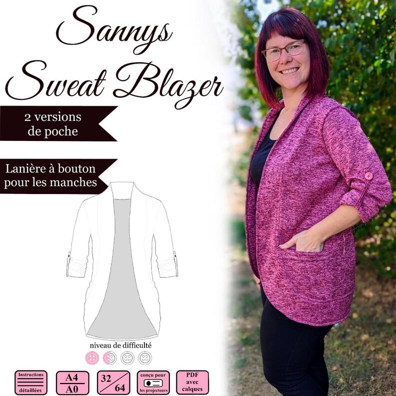 Sannys Sweat Blazer - Taille 32-64 - EBook et instructions image number 1