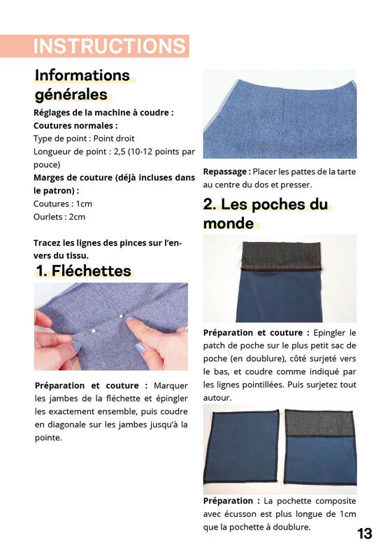Patron  pantalon chino, XS-XXXL, Patron pantalon image number 10
