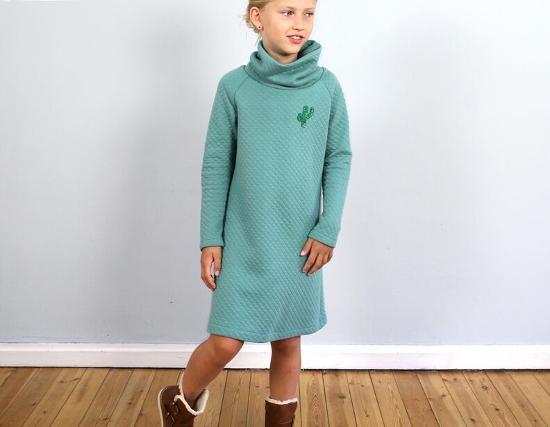 POLLY - robe en sweat avec col roulé 98-152 image number 4