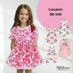 Robe d'enfant Louann 2 tailles 98-140 Patron