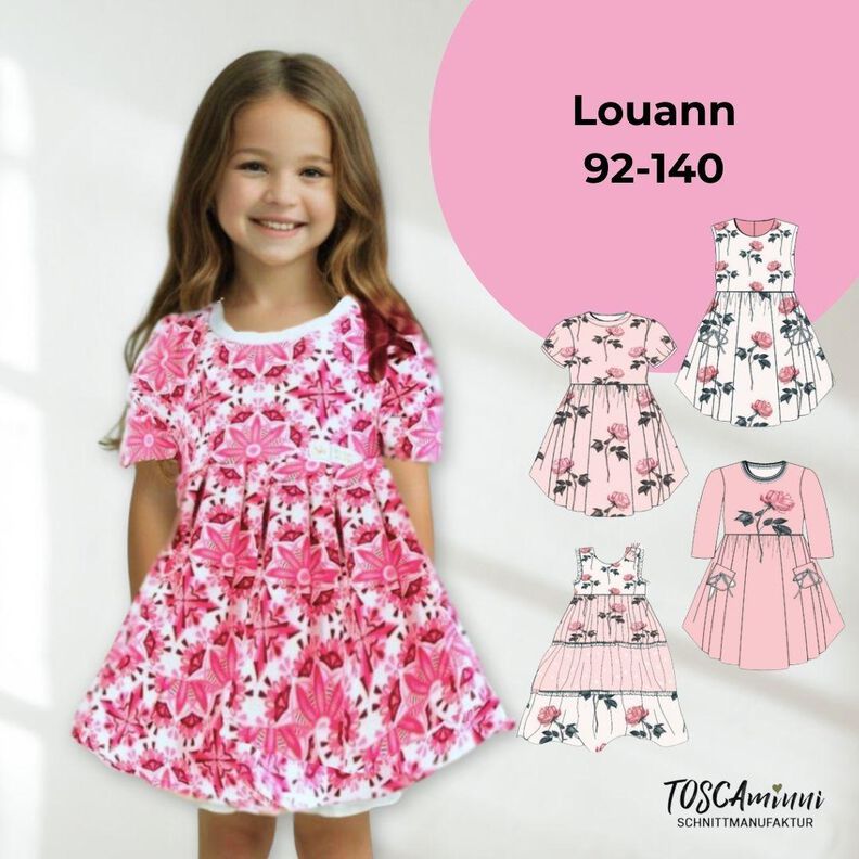 Robe d'enfant Louann 2 tailles 98-140 Patron image number 1