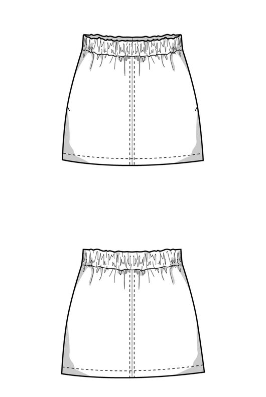 Jupe courte Patron XS-XXXL. Jupe Patron de couture image number 6