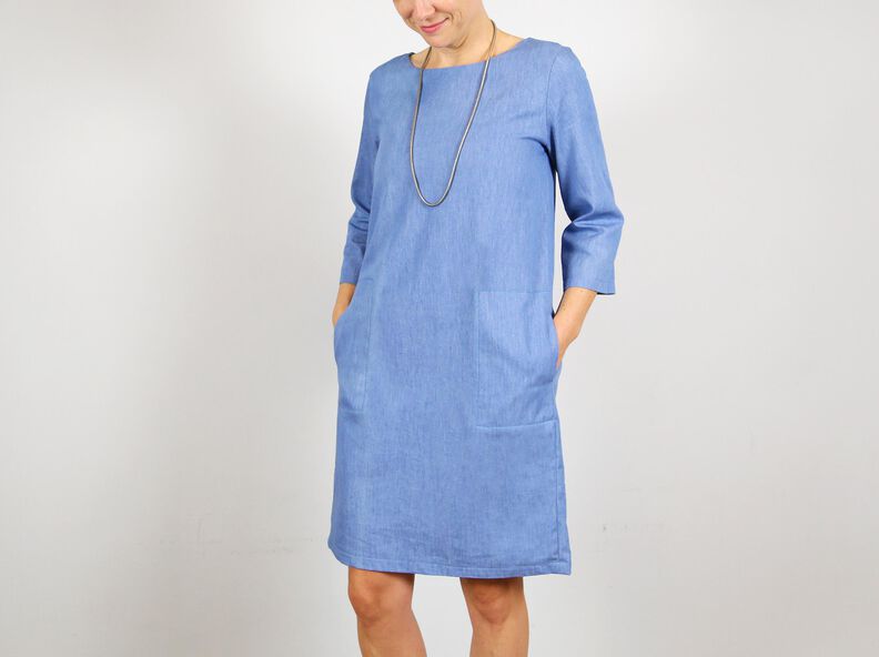 Madame YUMA - Robe droite avec des poches & un pli  image number 2
