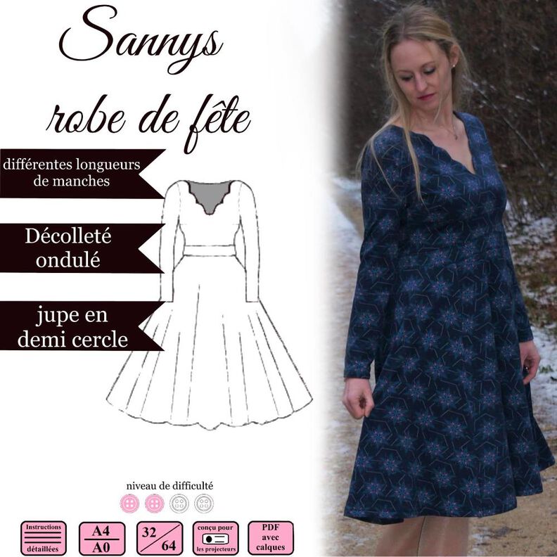 La robe de fête de Sanny - e-book et instructions de couture image number 1