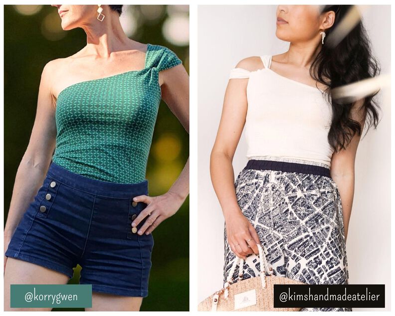  Top asymétrique sans manches à une épaule – EDDA image number 7