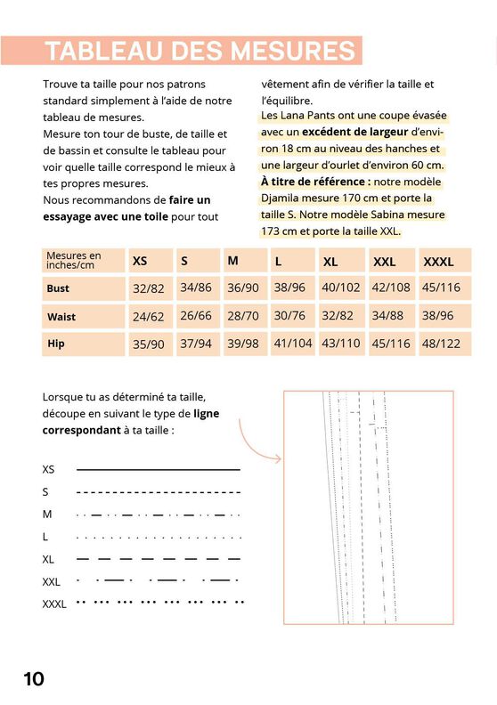 Pantalon palazzo jambes larges Femme Patron de couture image number 8
