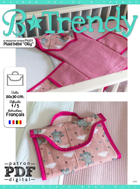 Plaid B&Eacute;B&Eacute; OLLY Patron de Couture image number 2