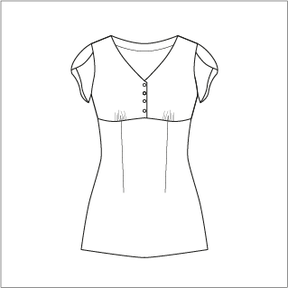 Blouse Claudine 34-52 PDF A4, A0 tutoriel imagé