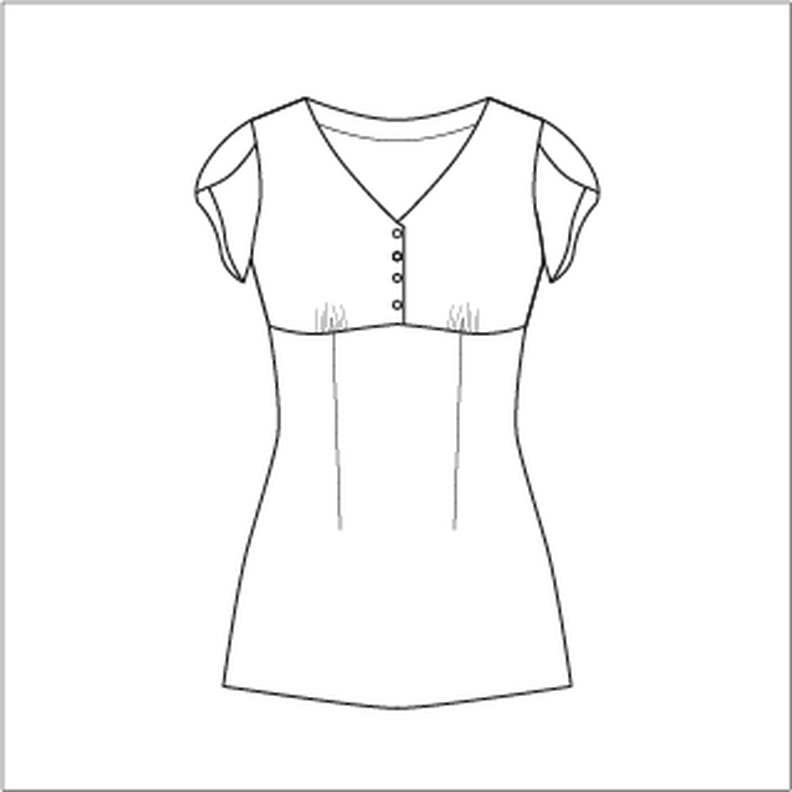 Blouse Claudine 34-52 PDF A4, A0 tutoriel imagé image number 2