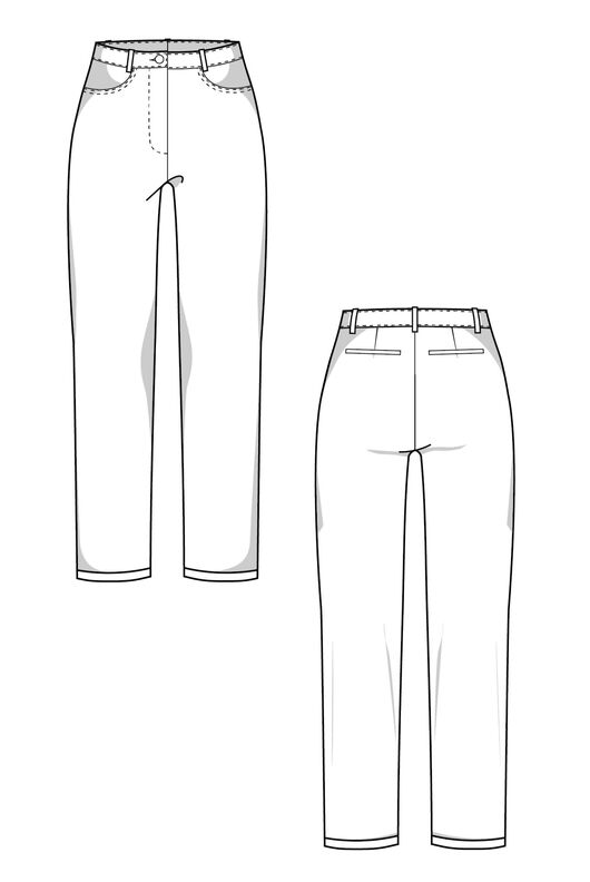 Patron  pantalon chino, XS-XXXL, Patron pantalon image number 5