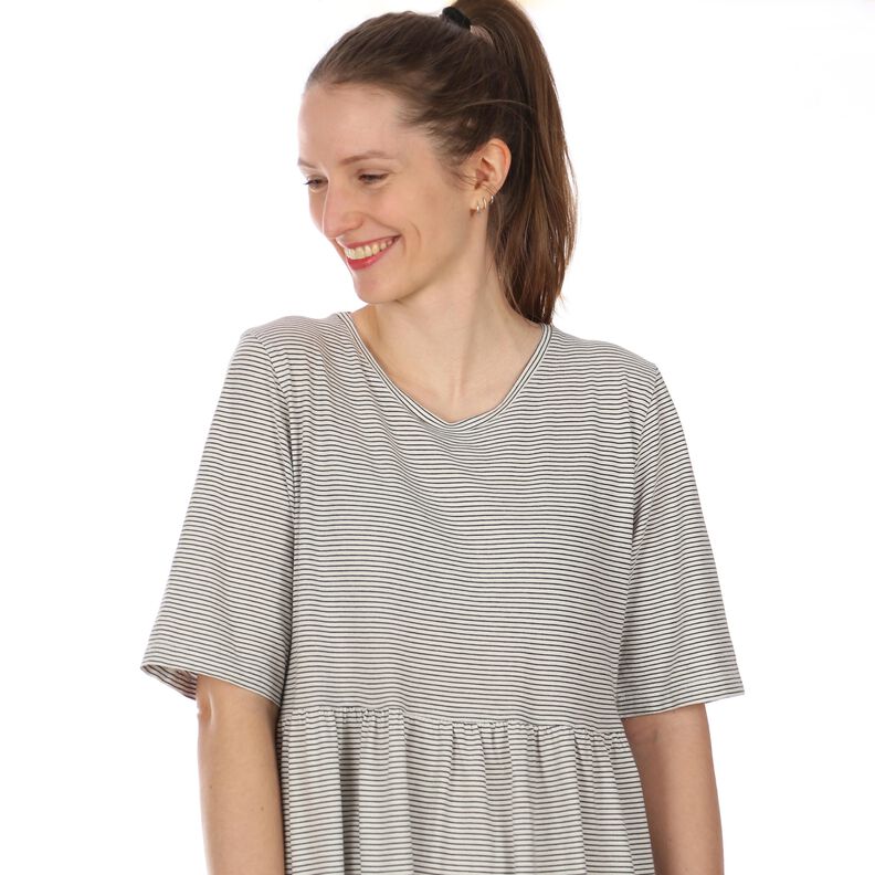 Madame CAROL - Robe T-shirt froncée à la taille XS-XXL image number 3