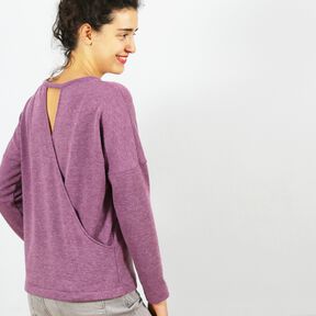 Madame VEGA - Pull effet cache-coeur au niveau du dos XS-XXL