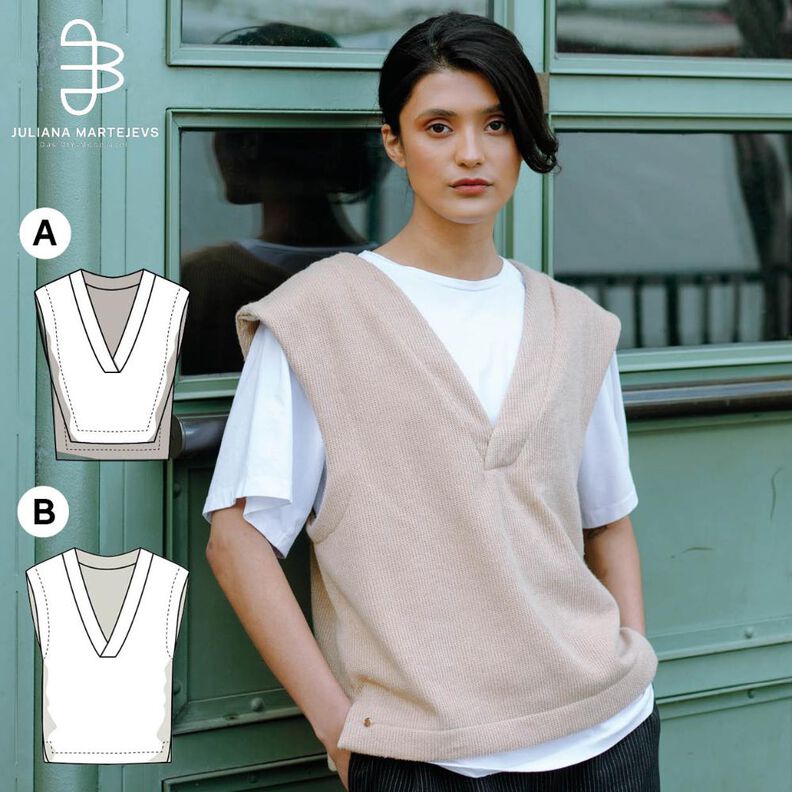 Patron slipover XS-XXXL Patron de couture slipover image number 1