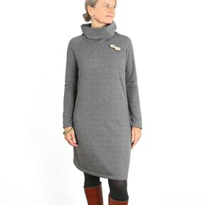 Madame POLLY - robe en sweat avec col roulé XS-XXL - couture