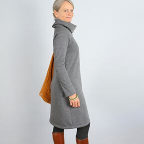Madame POLLY - robe en sweat avec col roulé XS-XXL - couture