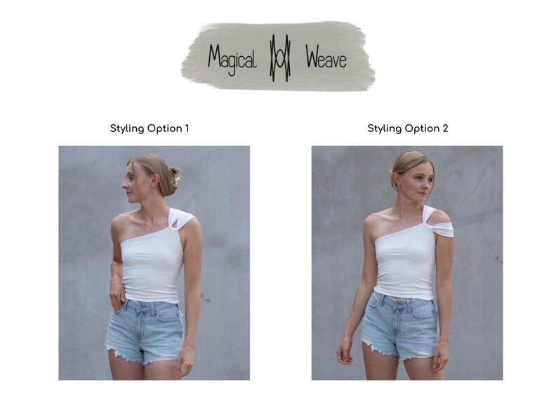  Top asymétrique sans manches à une épaule – EDDA image number 4