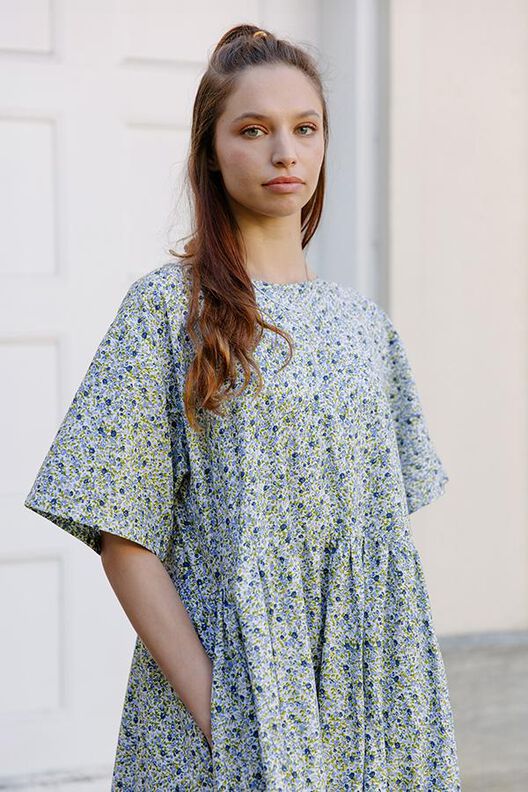 Robe midi été Patron XS-XXXL. Robe Patron de couture image number 3