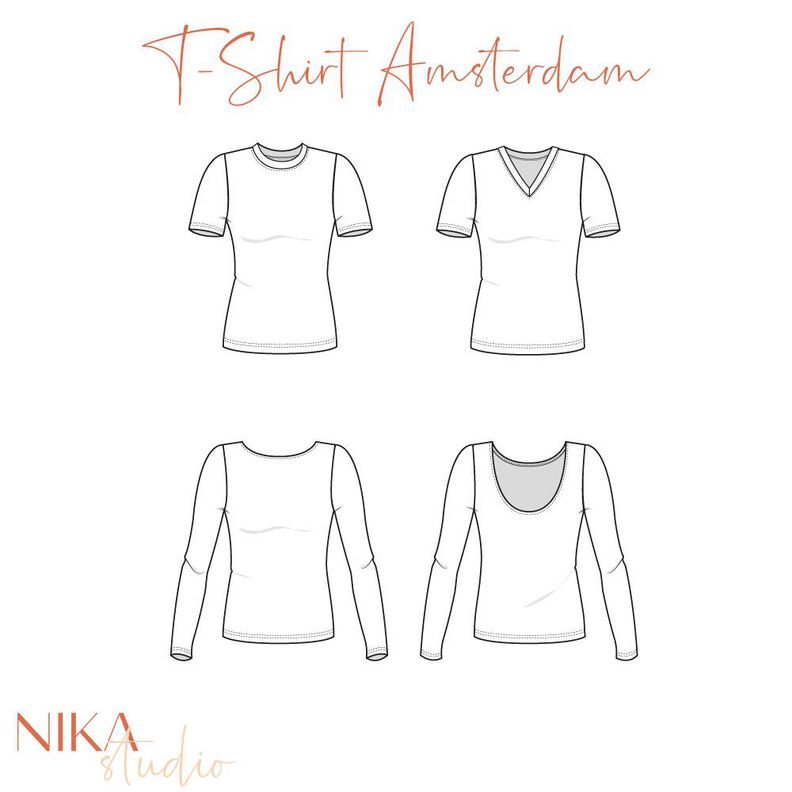 patron de couture PDF - T-Shirt "Amsterdam" - 32-50  image number 5