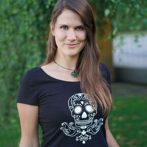 Crâne rockabilly avec hirondelle - fichier traceur 