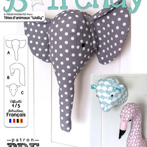 Têtes d'animaux WALLY Patron de Couture