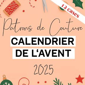 Calendrier de l'Avent 12 patrons de couture, Noël