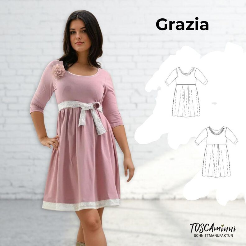 Robe Grazia Taille 34-54 Patron image number 1
