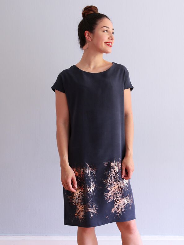 Madame KONNI Robe avec poche XS-XXL - couture image number 4