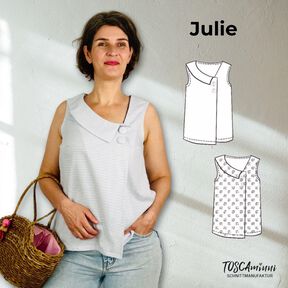 Patron Julie | chemisier sans manches avec col | mousseline