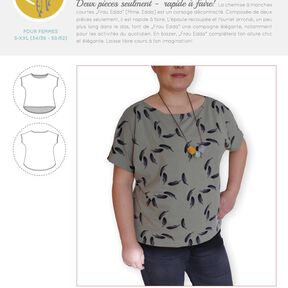 Patron et tutoriel de couture PDF: Chemise "Frau Edda" 