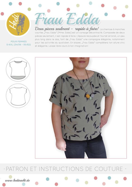 Patron et tutoriel de couture PDF: Chemise "Frau Edda" image number 2
