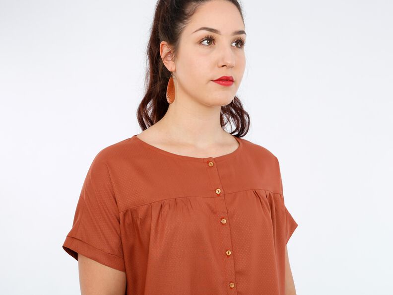 MADAME SUZY - Chemisier ample froncé XS-XXL image number 3