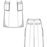 Jupe cargo patron XS-XXXL. Jupe mi-longue patron  thumbnail number 6