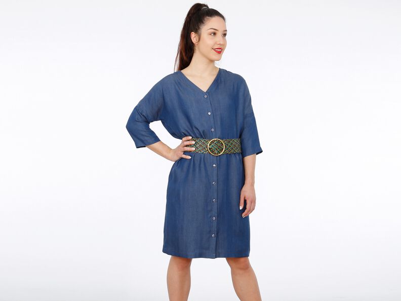 MADAME EDDA - Robe avec et patte de boutonnage XS-XXL image number 7