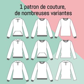 Pull à capuche Nafi - patron de couture