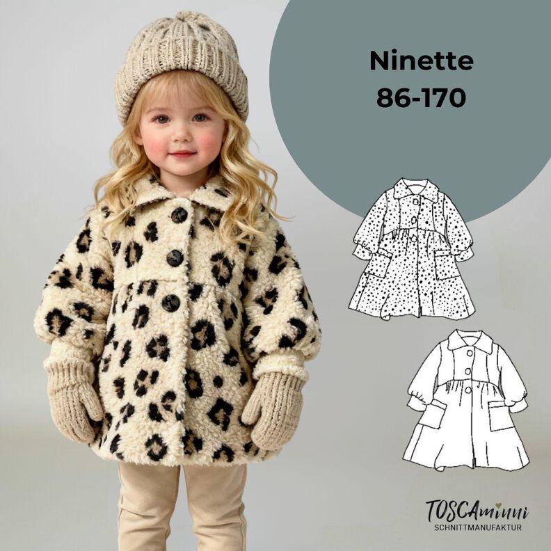 Manteau pour enfant Ninette taille 86-170 Patron à coudre image number 1