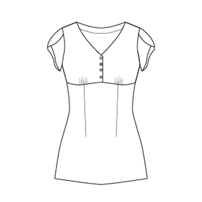 Blouse PETITE Claudine 34-48 PDF A4, A0 tutoriel imagé image number 2