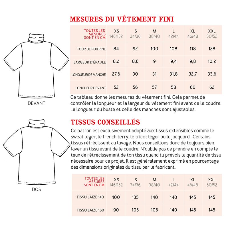 Madame DÖRTE - col roulé à manches courtes XS-XXL image number 10
