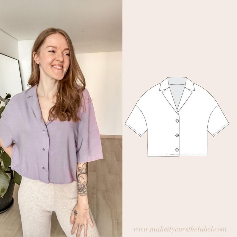 Chemise col tailleur oversized - Blouse - T34-50 image number 1