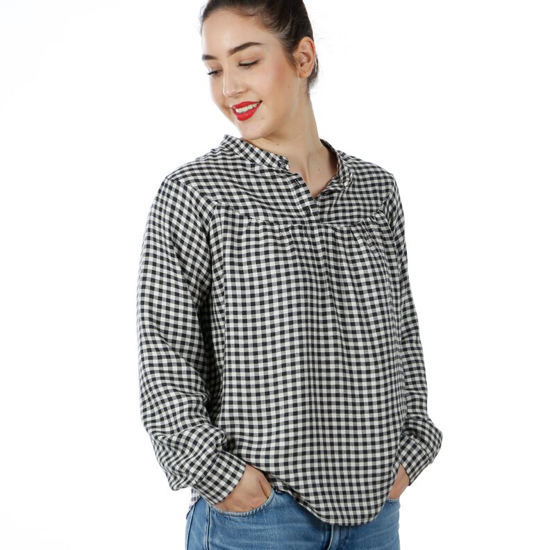 Madame UTA - Blouse avec empiècement rond  XS-XXL  image number 3