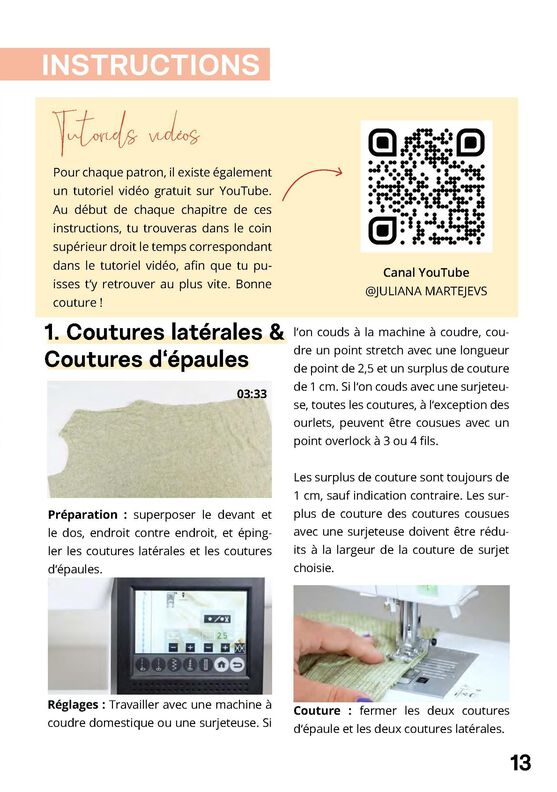 Patron Pull à col roulé couture, XS-XXXL, patron de couture image number 11
