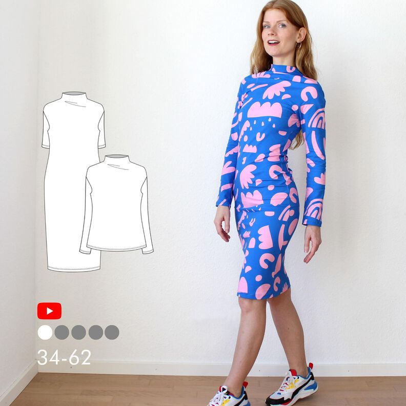 T-shirt/robe avec col montant poitrine 79-154 cm image number 1