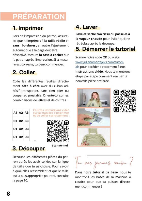 Patron Pull à col roulé couture, XS-XXXL, patron de couture image number 9